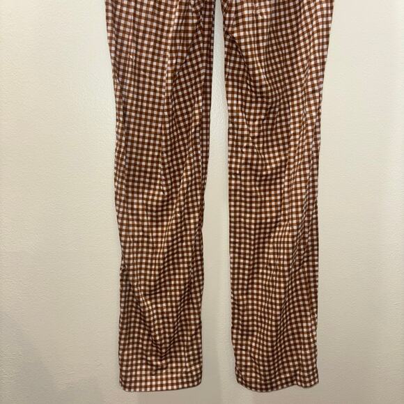 niū Checkered Pants – Size Small – Brown & White Gingham | Made in Italy - Picture 9 of 15
